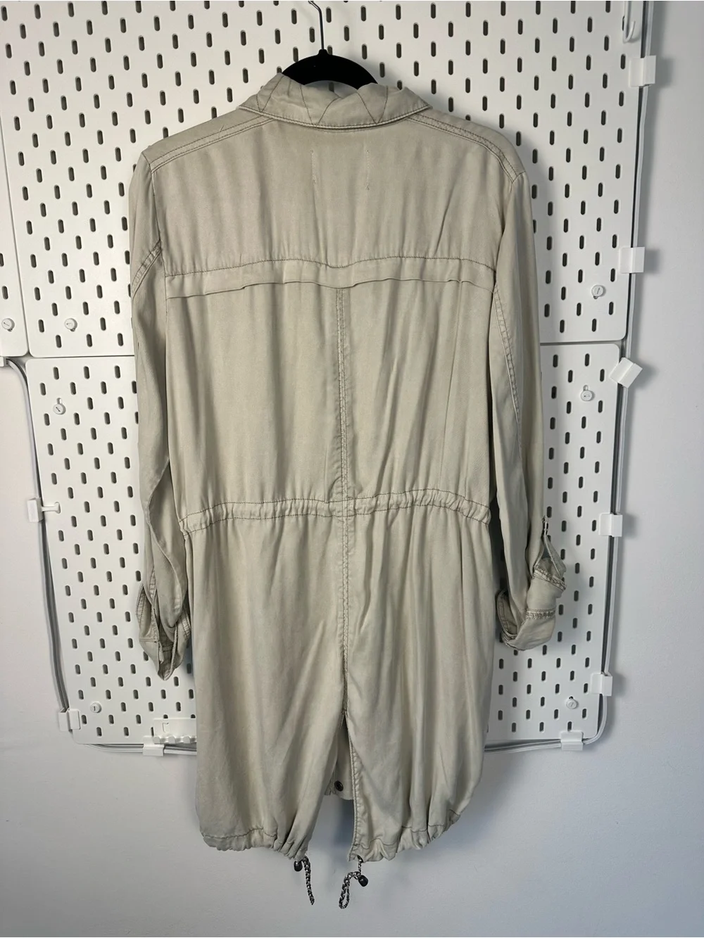 Anthropologie Manto Field‎ Jacket, Khaki Size Large Lightweight Drawstring Waist